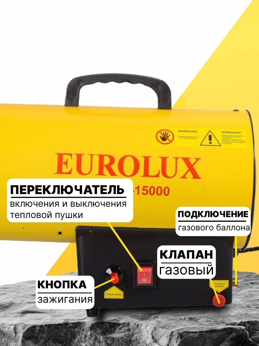 Тепловая газовая пушка Eurolux ТГП-EU-15000