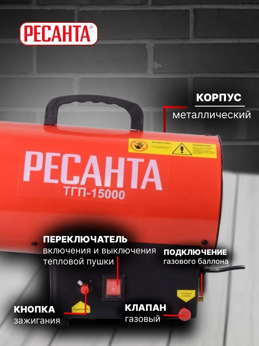 Тепловая газовая пушка Ресанта ТГП-15000