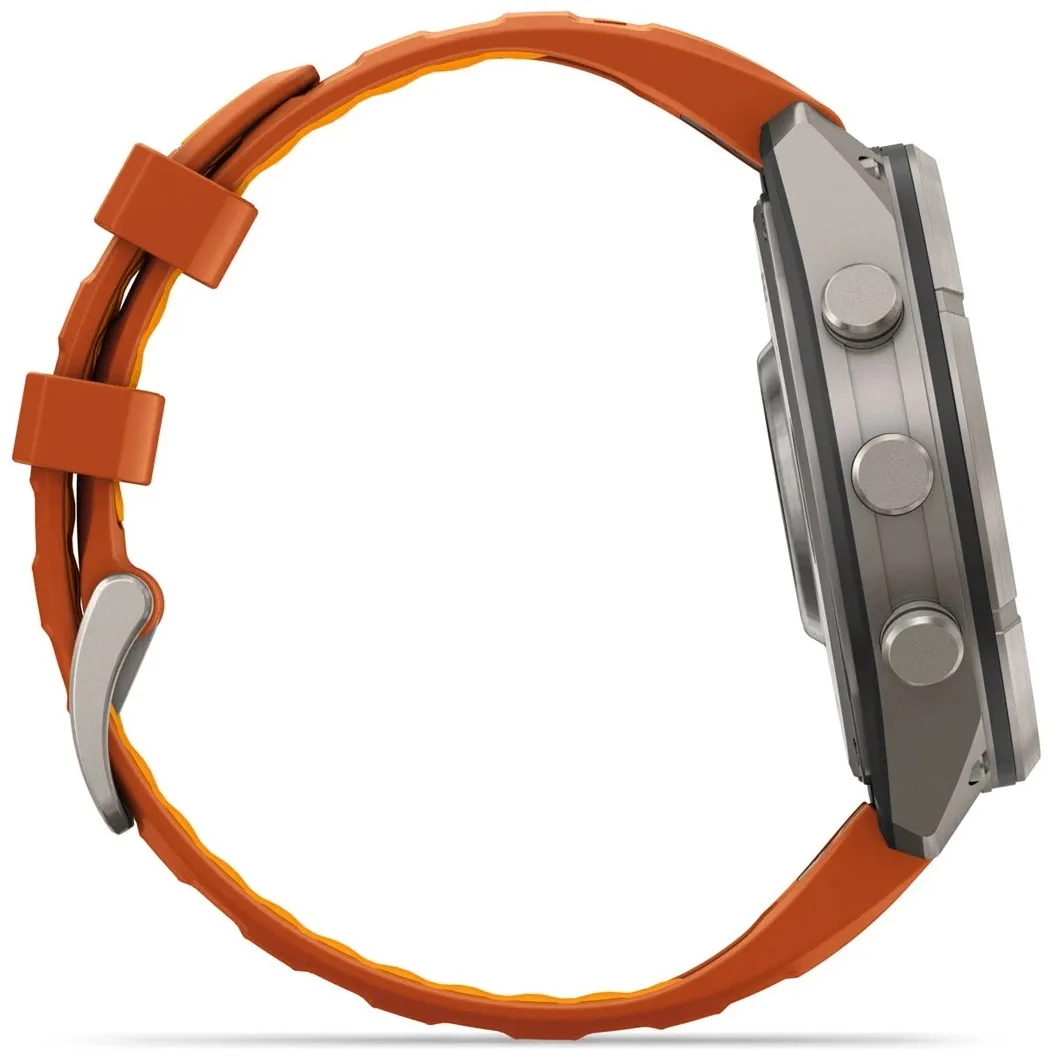 Смарт-часы Garmin Fenix 9 Pro 47 мм серебристый-оранжевый (04336-01)