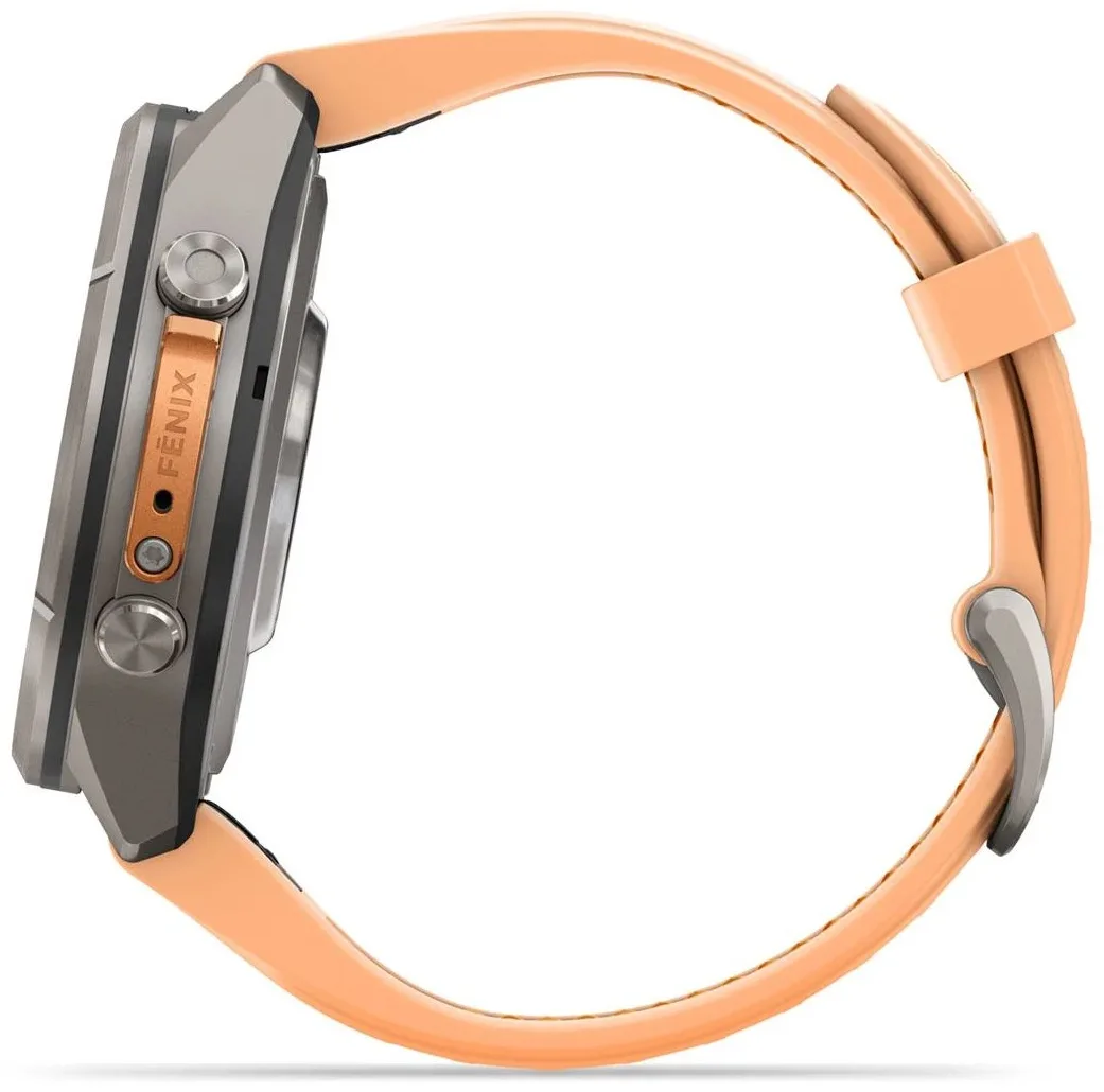 Смарт-часы Garmin Fenix 9 Pro 43 мм серебристый-оранжевый (04335-01)