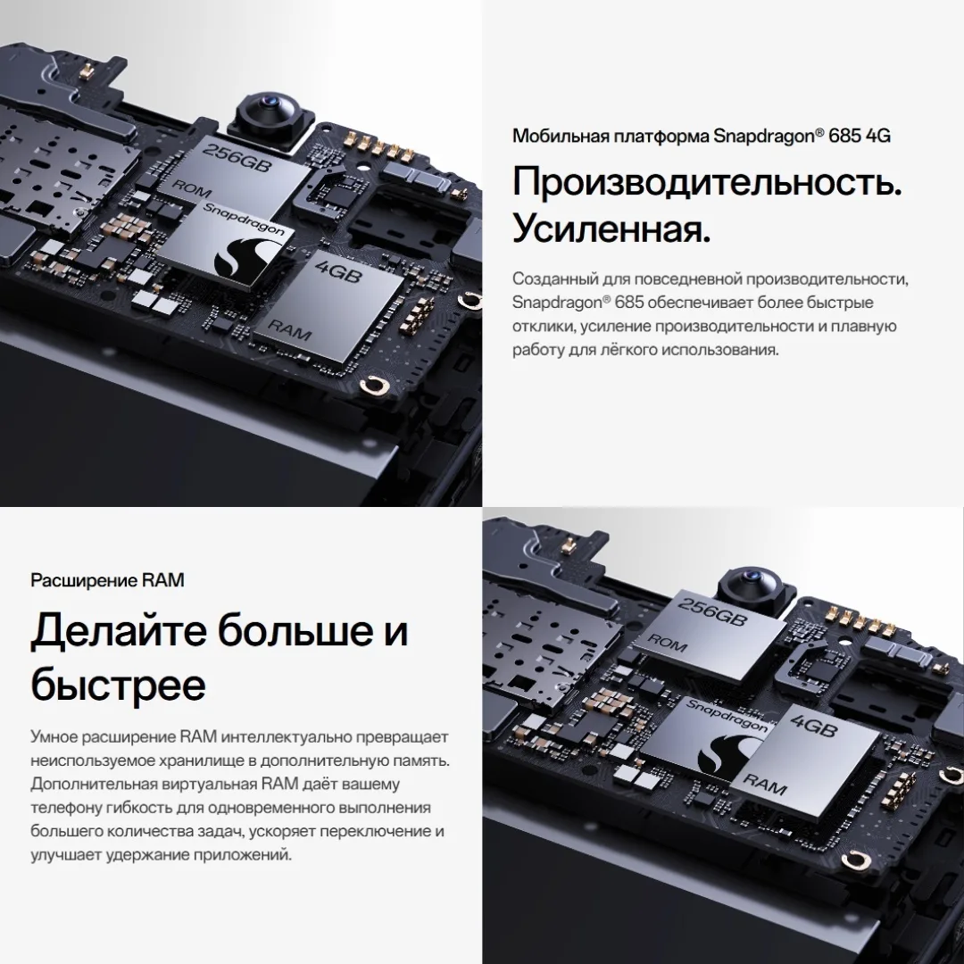 Смартфон OPPO A6x 4 ГБ/256 ГБ синий