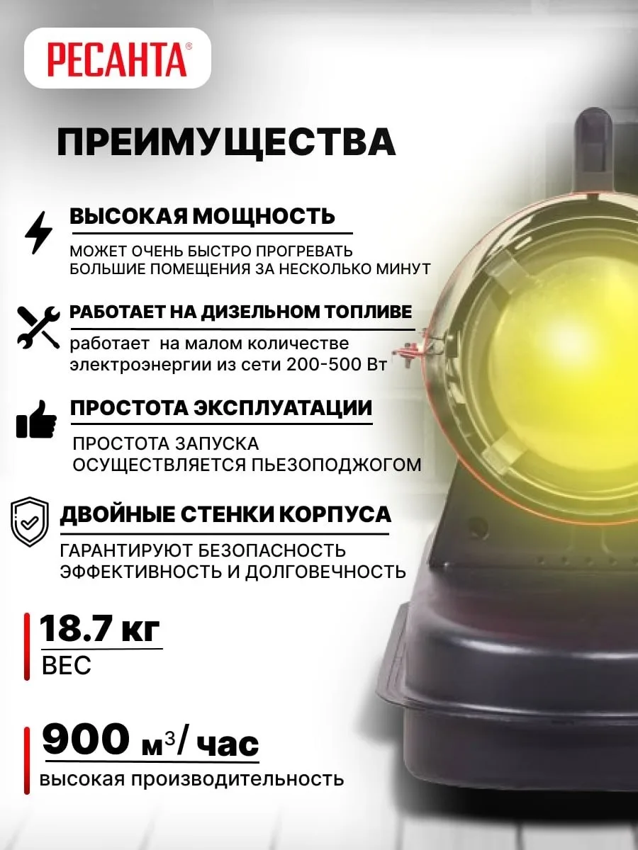 Тепловая дизельная пушка Ресанта ТДП-20000