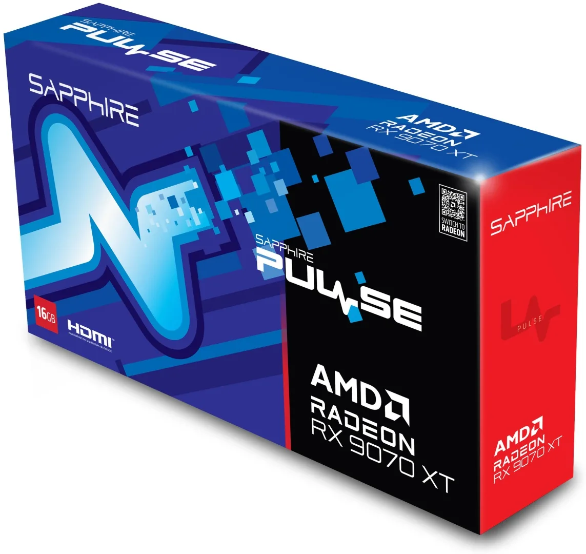 Видеокарта SAPPHIRE PULSE AMD RADEON RX 9070 XT GAMING 16GB