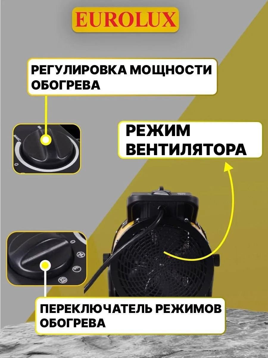 Тепловая электрическая пушка Eurolux ТЭПК-EU-3000K