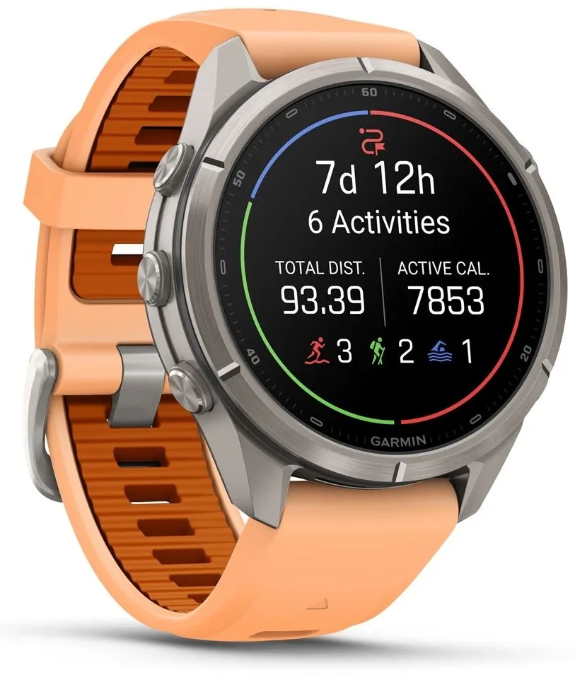 Смарт-часы Garmin Fenix 9 Pro 43 мм серебристый-оранжевый (04335-01)