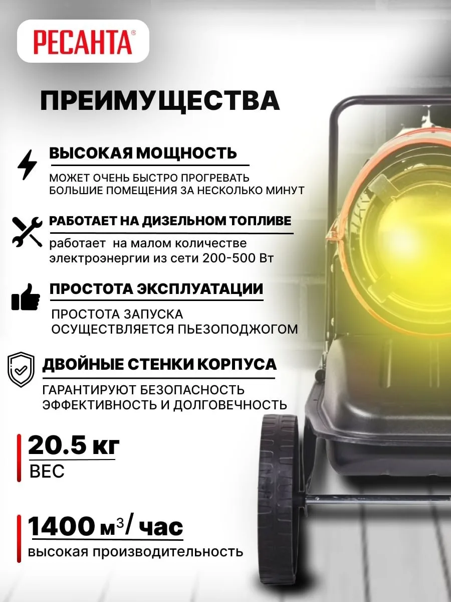 Тепловая дизельная пушка Ресанта ТДП-30000