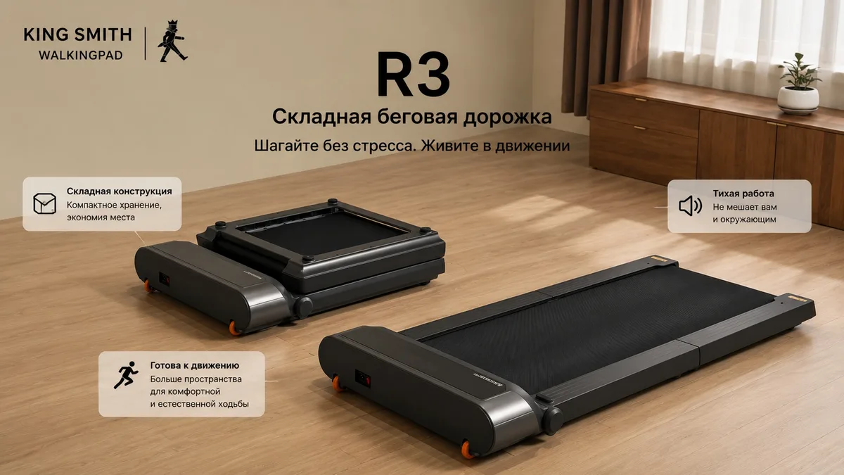 Беговая дорожка KINGSMITH Treadmill R3 WP440F4 Черный