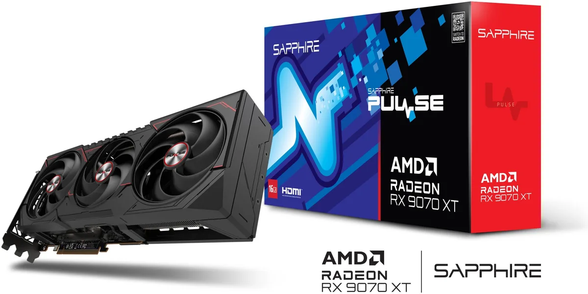 Видеокарта SAPPHIRE PULSE AMD RADEON RX 9070 XT GAMING 16GB