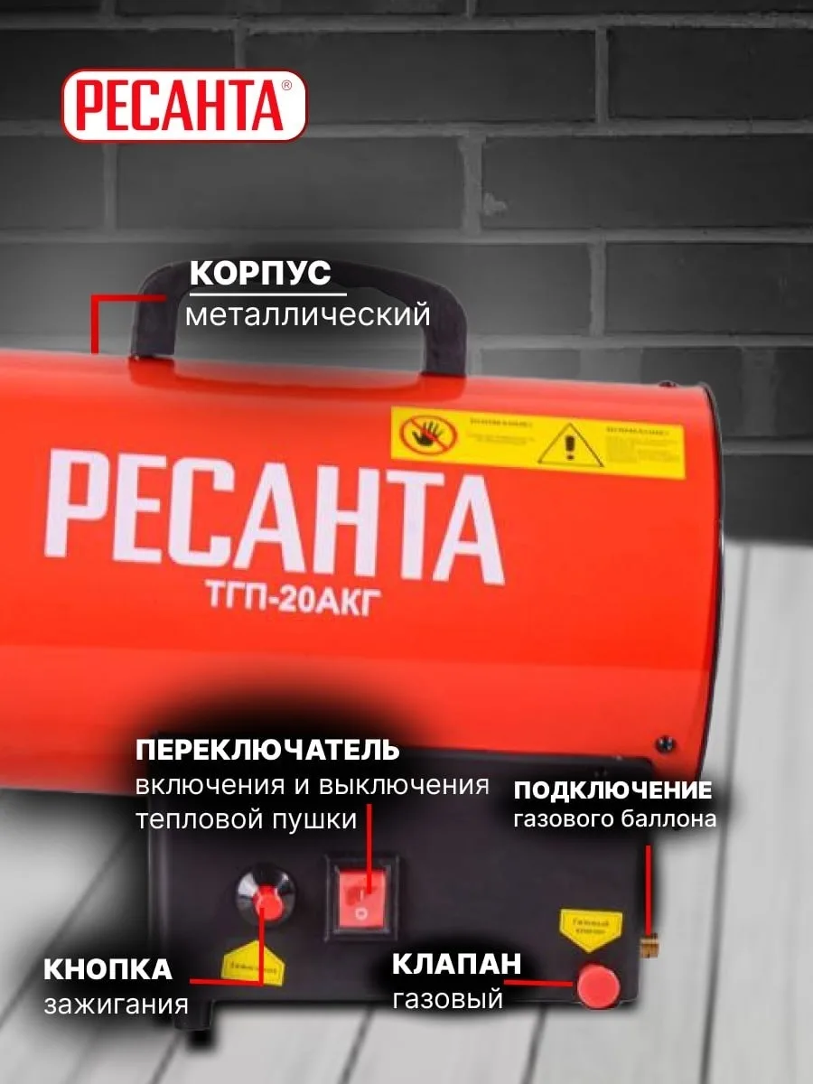 Тепловая газовая пушка Ресанта ТГП-20АКГ