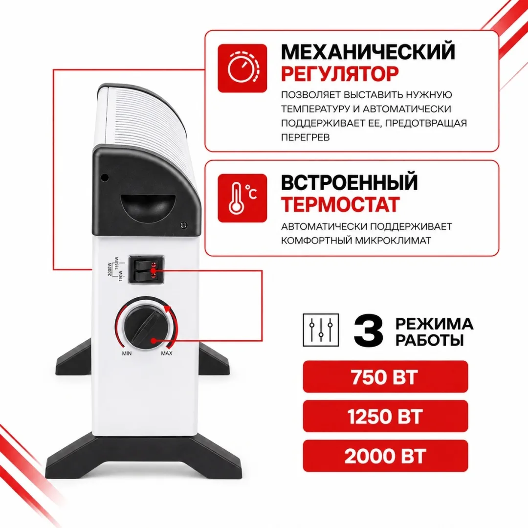 Обогреватель конвекторный Ресанта ОК-20С