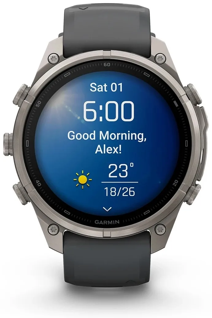 Смарт-часы Garmin Fenix 9 Pro 47 мм серебристый-серый (04336-26)