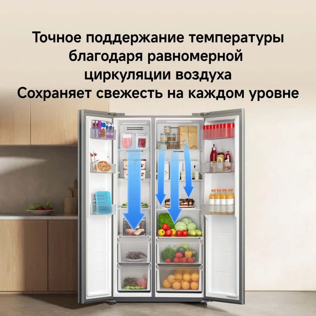 Холодильник Xiaomi Mijia Refrigerator Side-by-Side 603L Темно-Серый