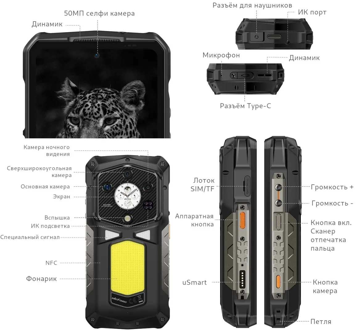 Смартфон Ulefone Armor 29 Ultra 16 ГБ/1 ТБ черный