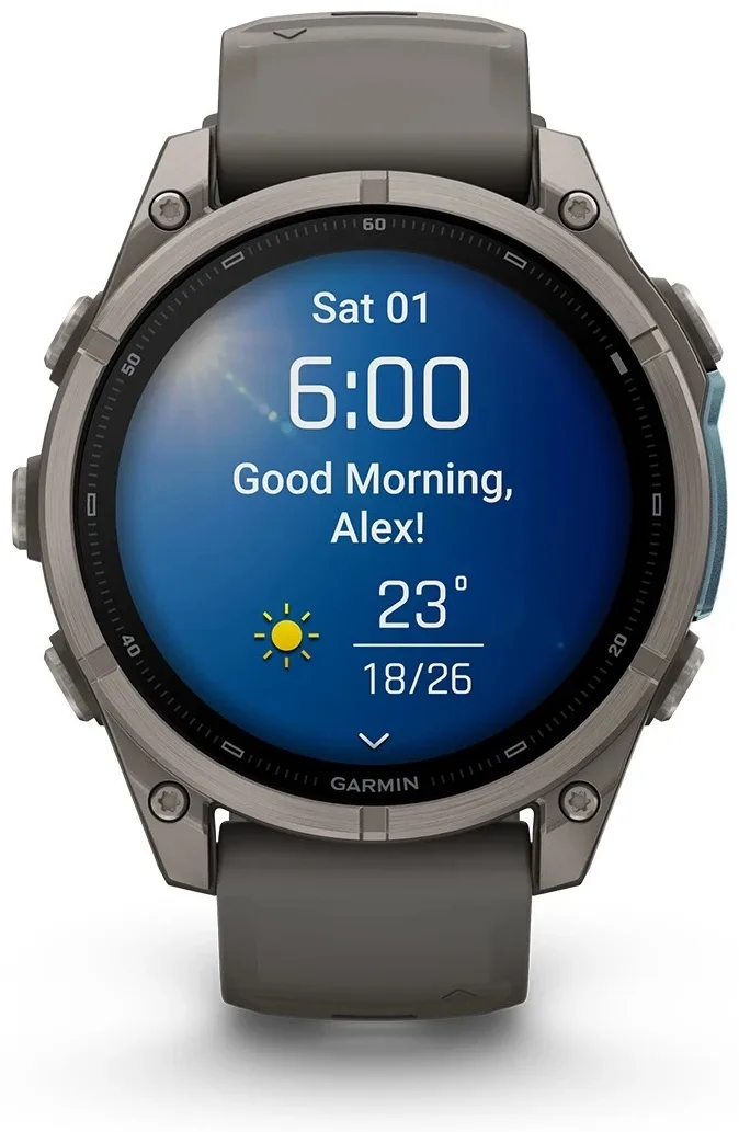 Смарт-часы Garmin Fenix 9 47 мм серебристый-серый (04762-01)