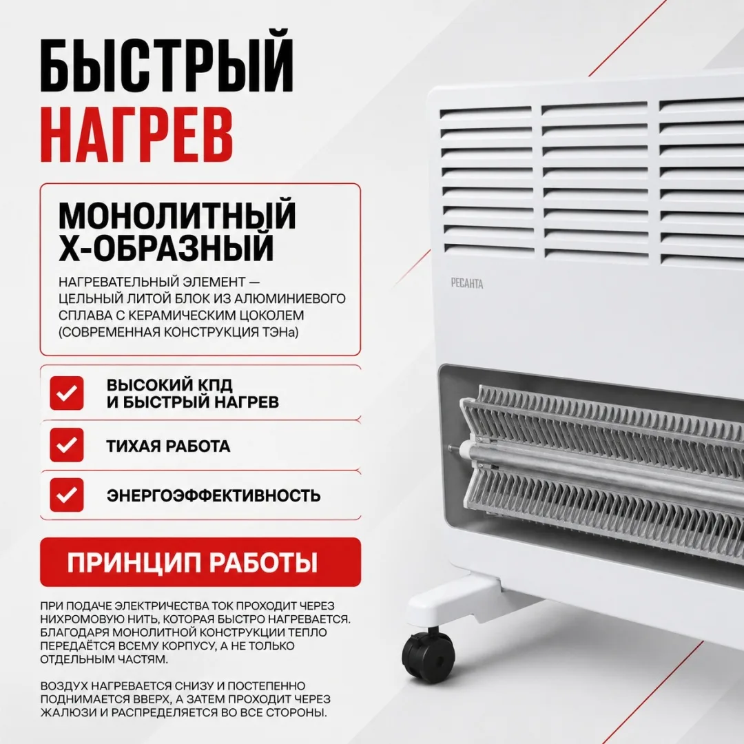 Обогреватель конвекторный Ресанта ОК-1600