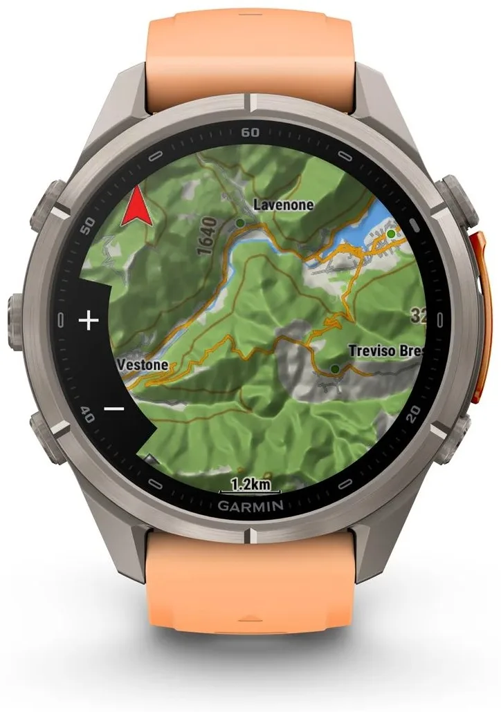 Смарт-часы Garmin Fenix 9 Pro 43 мм серебристый-оранжевый (04335-01)