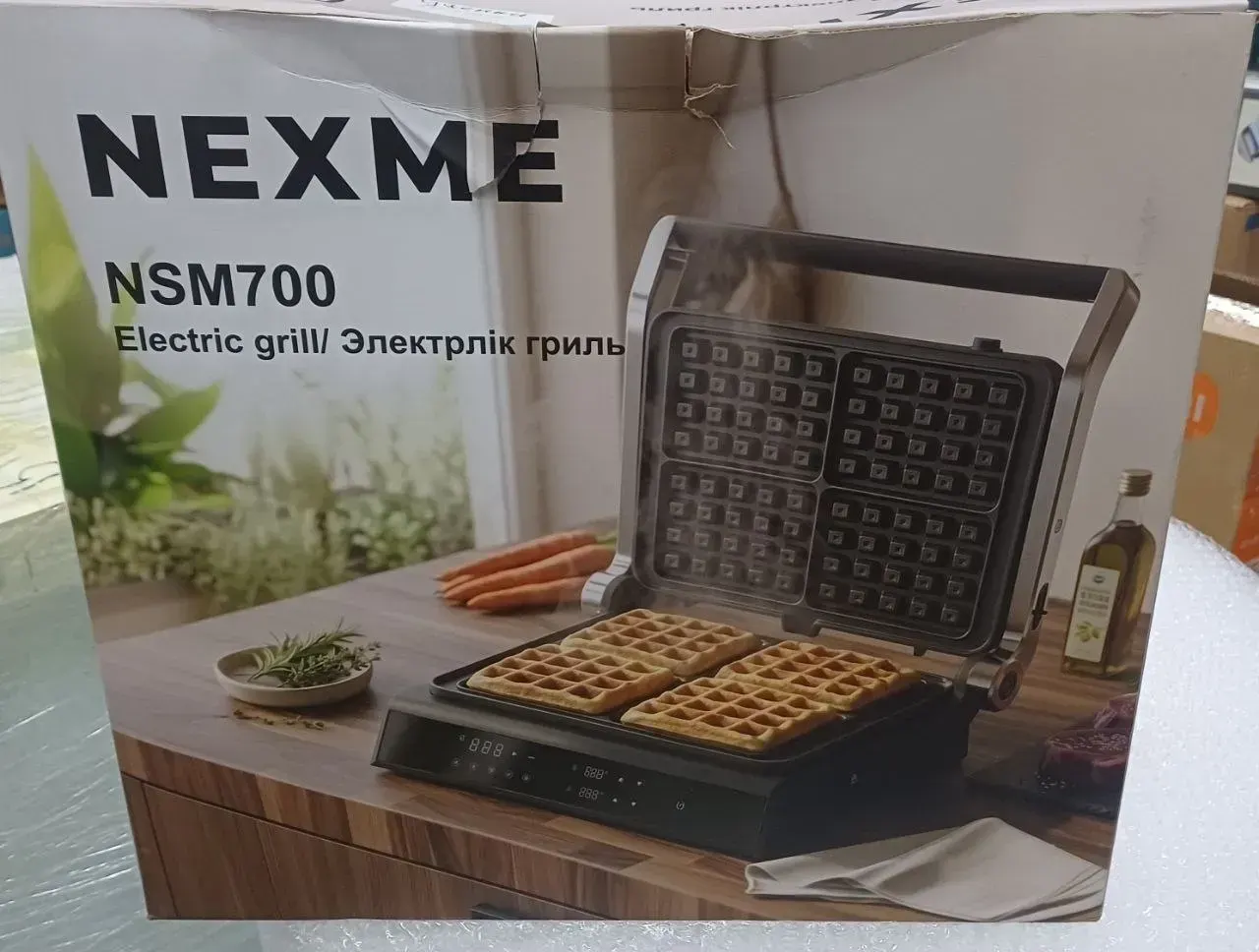 Гриль NEXME NSM700 черный, Уценка — фото дефекта 2