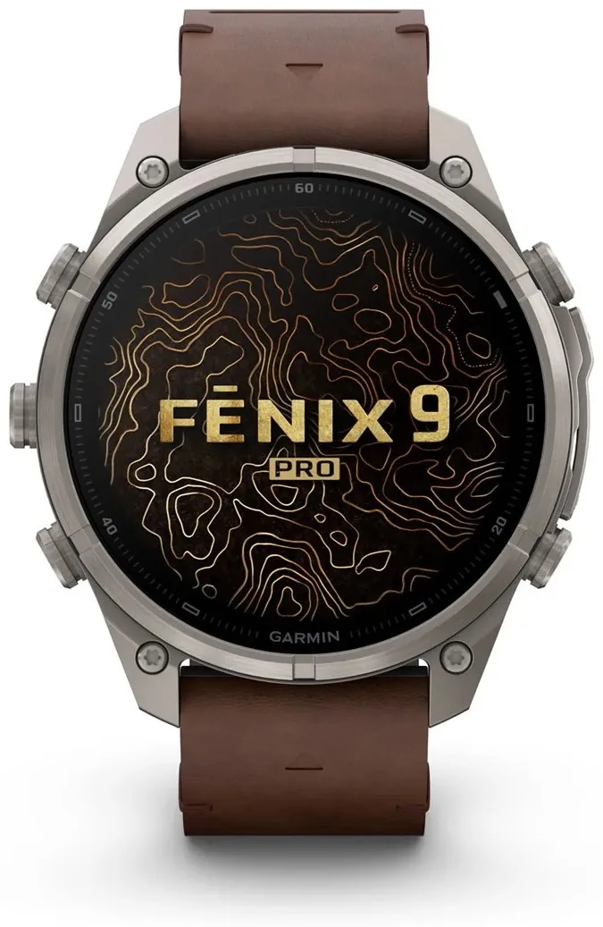 Смарт-часы Garmin Fenix 9 Pro 47 мм серебристый-коричневый (04336-41)
