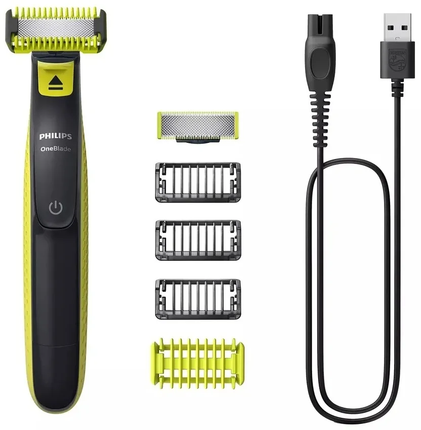 Электробритва Philips OneBlade QP2824/10 Черный/Зеленый
