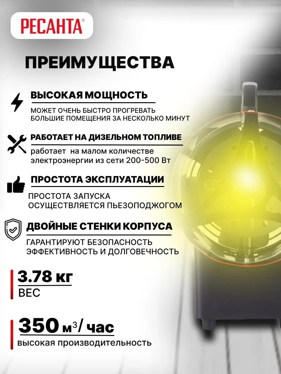Тепловая газовая пушка Ресанта ТГП-10АКГ
