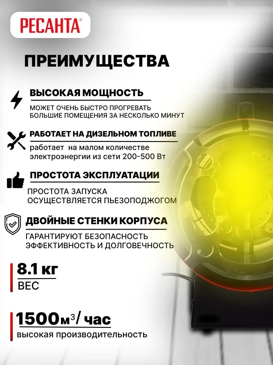 Тепловая газовая пушка Ресанта ТГП-50000