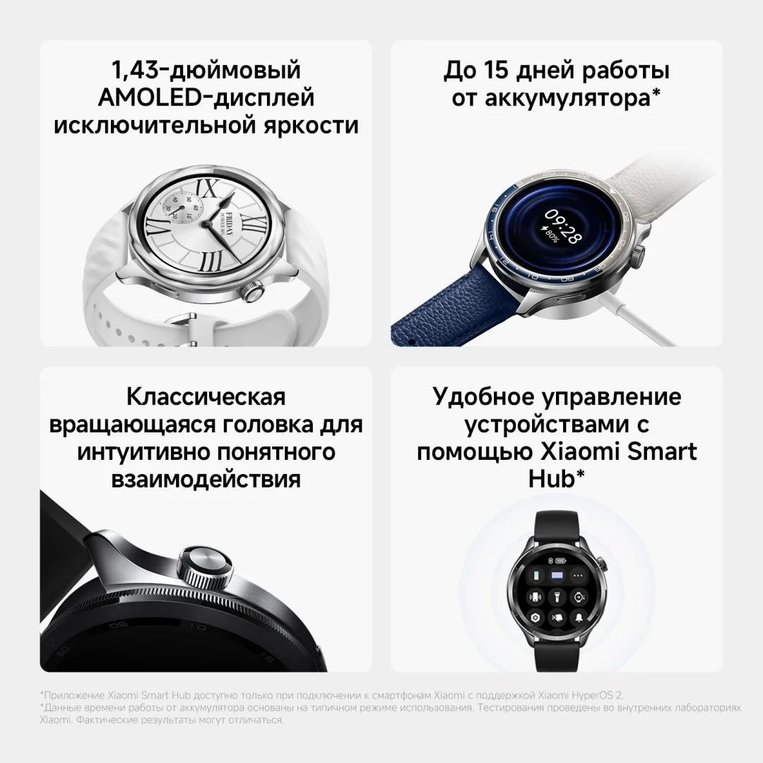 Смарт-часы Xiaomi Watch S4 Серебристый