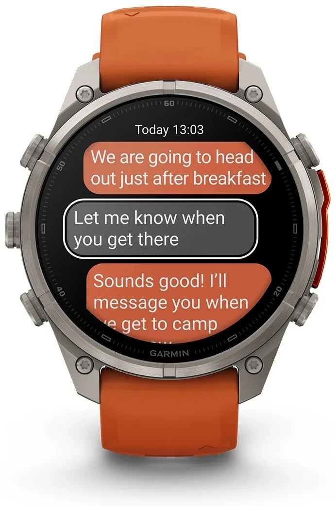 Смарт-часы Garmin Fenix 9 Pro 47 мм серебристый-оранжевый (04336-01)