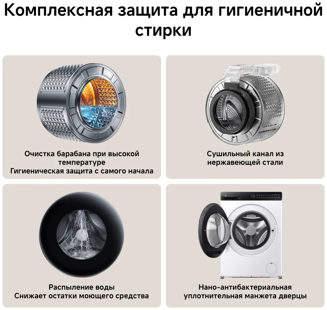 Стиральная машина Xiaomi Mijia Front Load Washer Dryer 9kg Белый