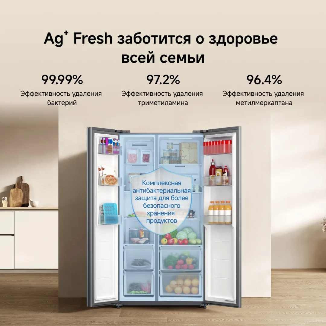 Холодильник Xiaomi Mijia Refrigerator Side-by-Side 603L Темно-Серый