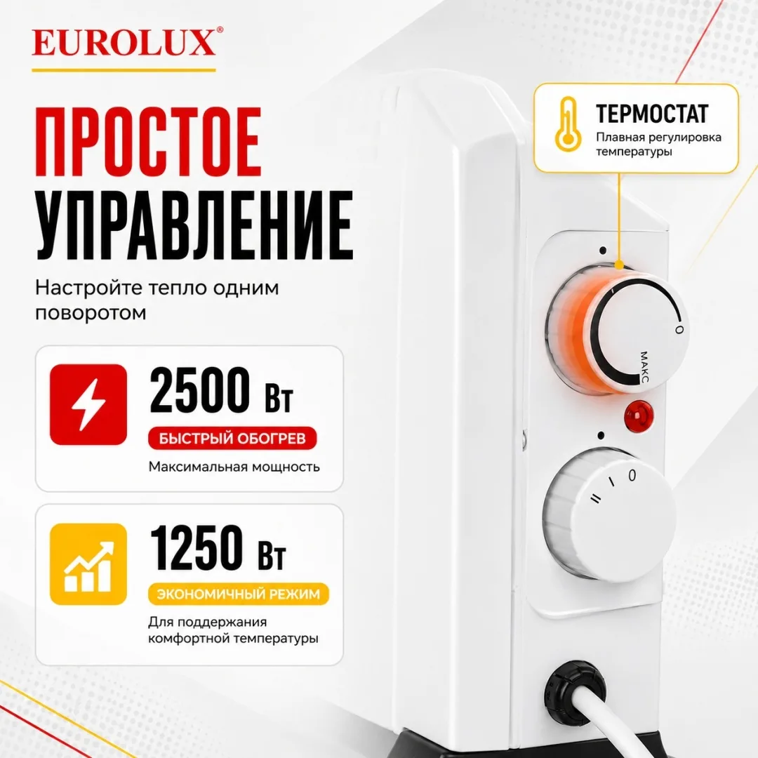 Обогреватель конвекторный Eurolux ОК-EU-2500