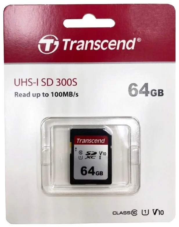 Карта памяти Transcend MicroSD 64GB Class 10 U3 TS64GSDC300S