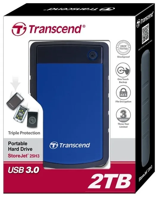 Внешний накопитель 2,5 2TB Transcend TS2TSJ25H3B