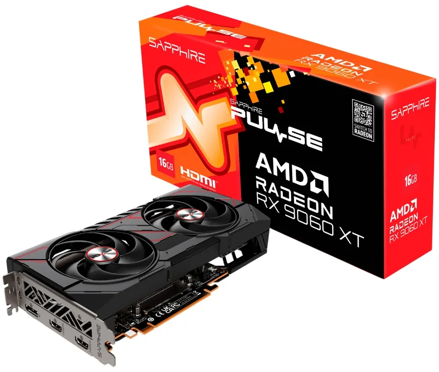 Видеокарта SAPPHIRE PULSE AMD RADEON RX 9060 XT GAMING OC 16GB