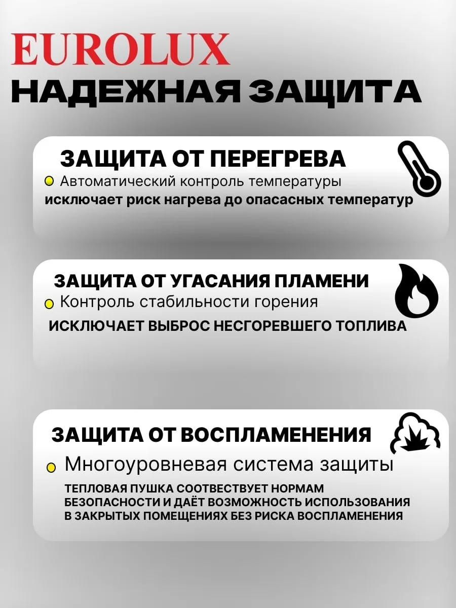 Тепловая газовая пушка Eurolux ТГП-EU-15000