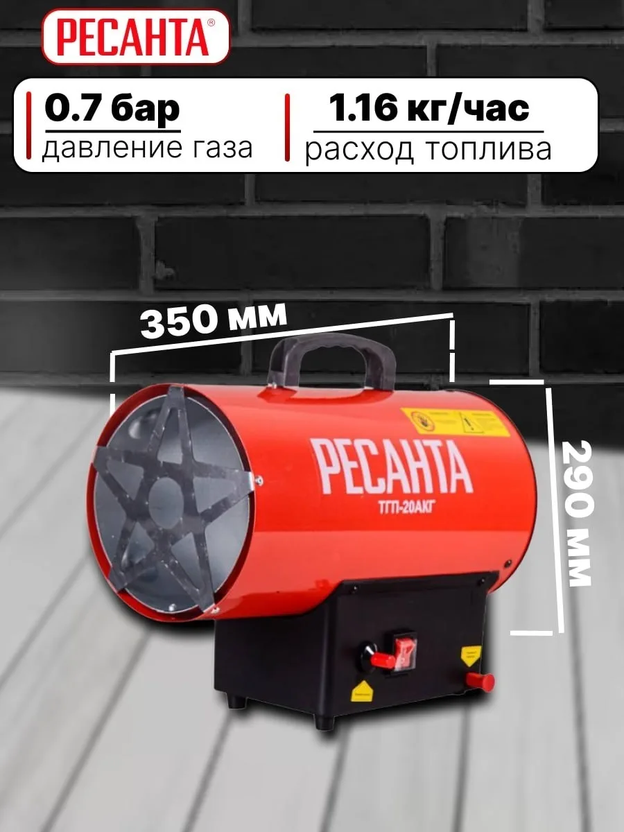Тепловая газовая пушка Ресанта ТГП-20АКГ