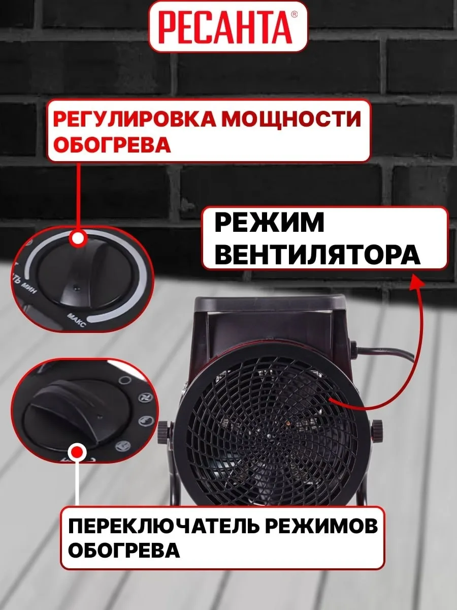 Тепловая электрическая пушка Ресанта ТЭПК-3K
