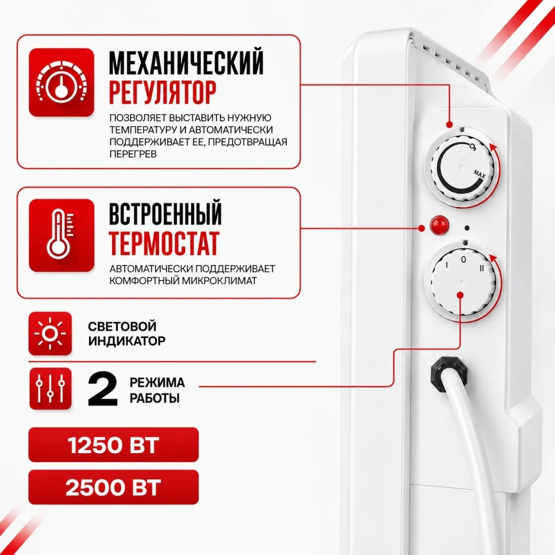 Обогреватель конвекторный Ресанта ОК-2500